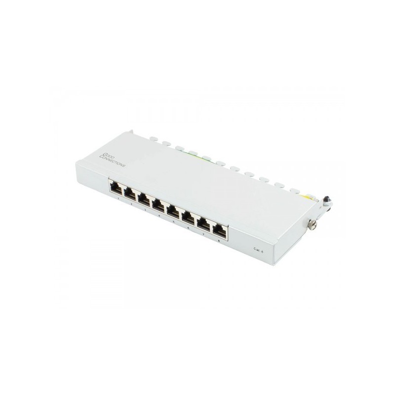 Good Connections Patch Panel Desktop Cat. 6 8-Port 0,5 HE STP lichtgrau